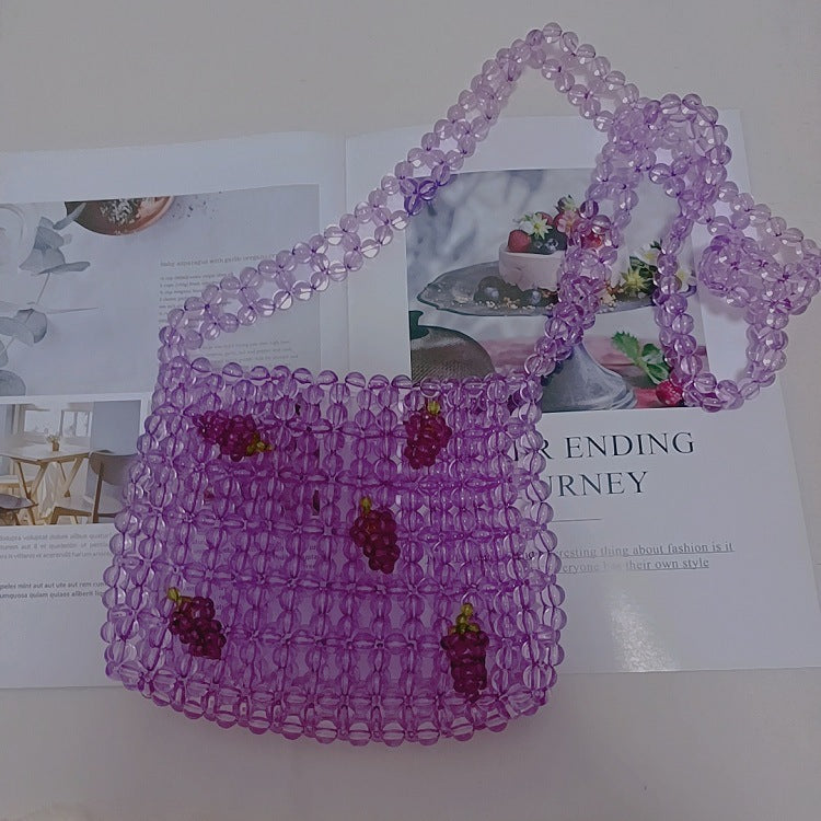 Beaded Beads Pearl Orange Juice Fairy Handmade Handbags