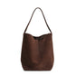 Women's Minority Portable Solid Color Commute Large Bucket Bags