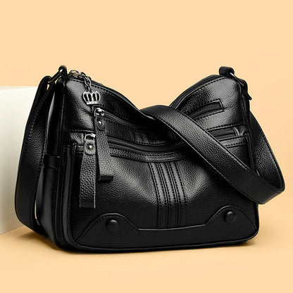 Women's Large Capacity Soft Leather Mother Elegant Shoulder Bags