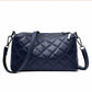 Women's Genuine Leather Rhombus Simple Soft Solid Shoulder Bags