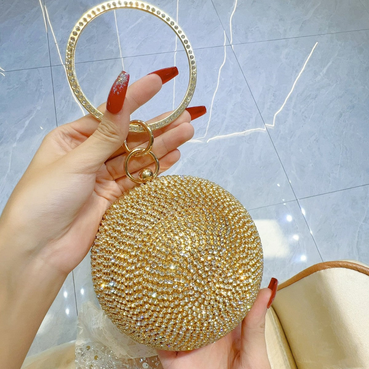 Women's Banquet Pearl Pouch Diamonds Little Fairy Handbags