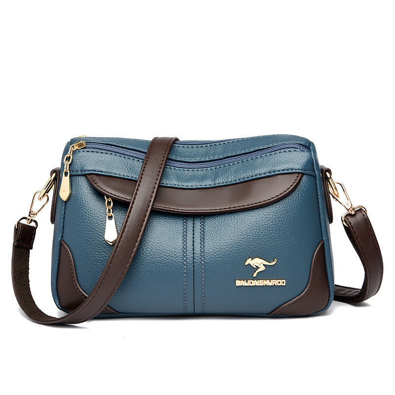 Women's Beautiful Unique Stitching Soft Leather Crossbody Bags