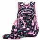 Charming Korean Style Waterproof Three-piece Set Middle School Students' Schoolbags