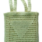 Bolso de moda grande con triángulo de paja bordado