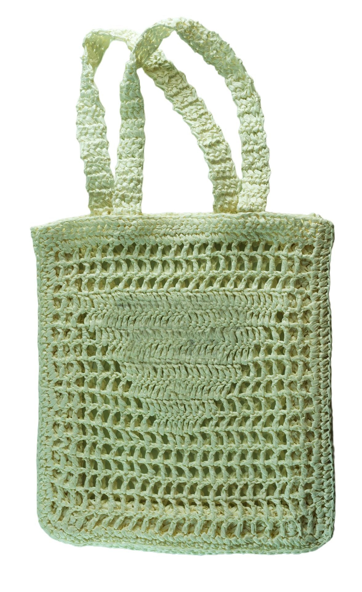 Bolso de moda grande con triángulo de paja bordado