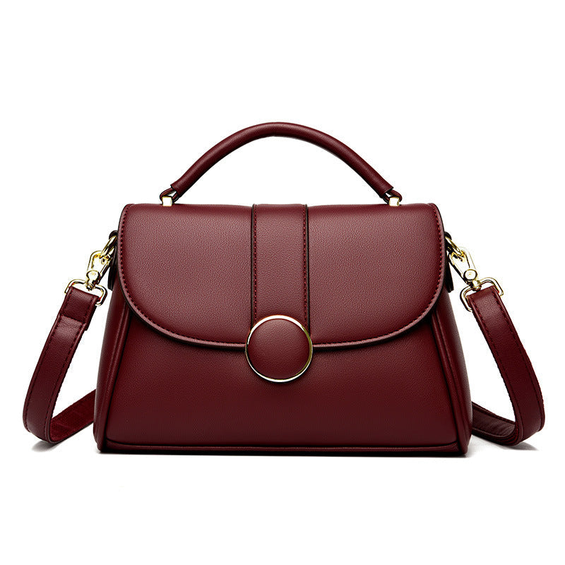 Women's Fashion Large Capacity Simple Soft Leather Bags