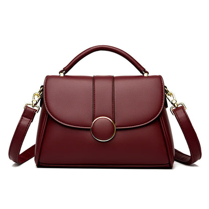 Women's Fashion Large Capacity Simple Soft Leather Bags