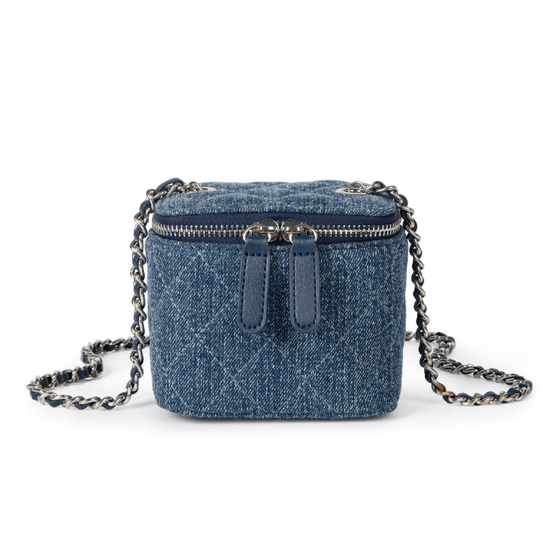 Women's Embroidery Thread Denim Chain Simple Crossbody Bags