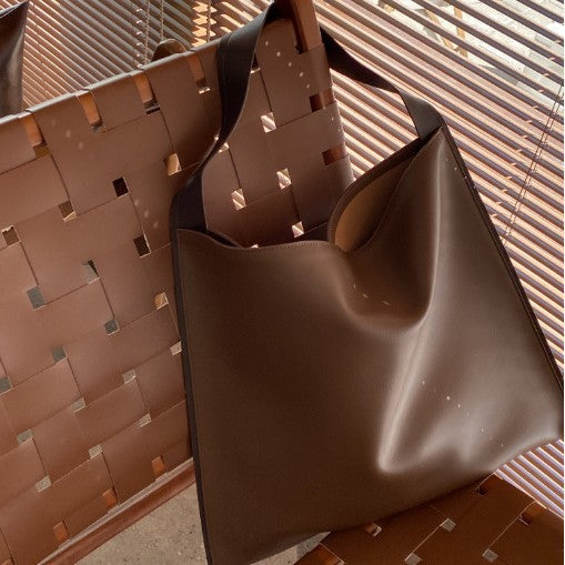 Women's Genuine Leather Korean Style Simple Fashion Shoulder Bags