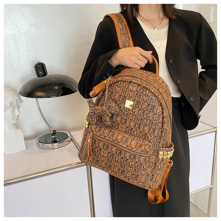 Women's Large Capacity Fashion Versatile Printing Backpacks