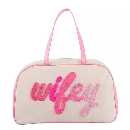 Capacity Leather Good-looking Embroidery Lightweight Storage Travel Bags