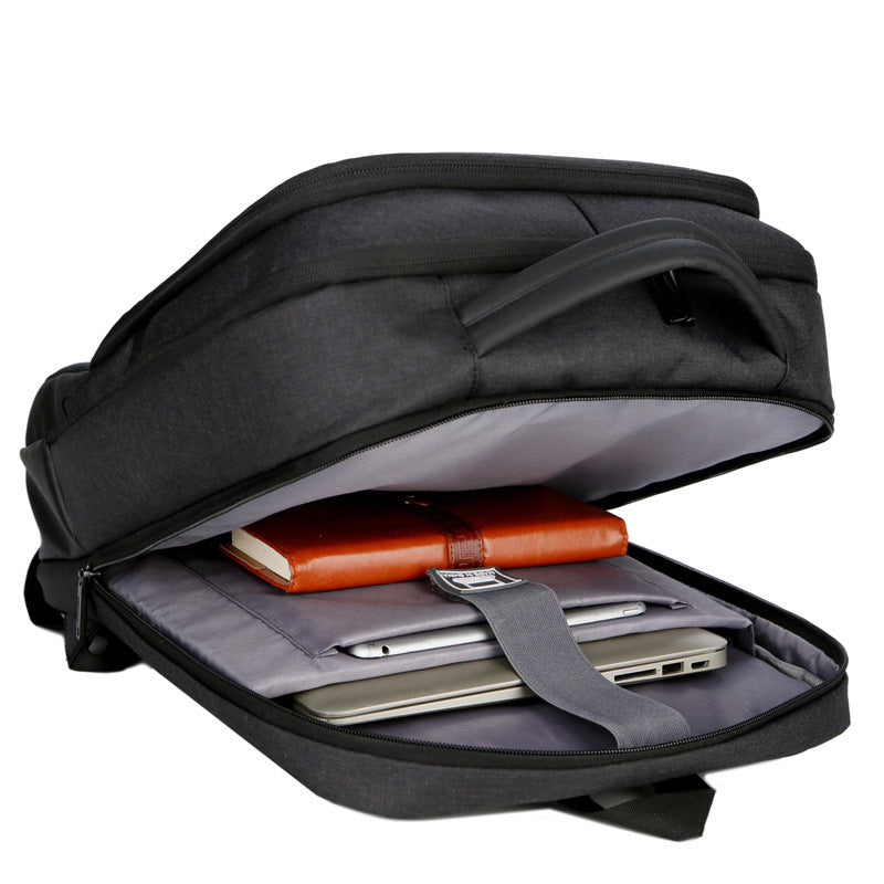 Men's Simple Waterproof Multifunctional Business Commute Inch Backpacks