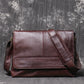 Men's Retro Distressed Leather Crazy Horse Large Shoulder Bags