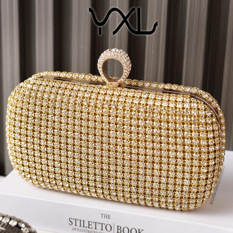 Women's Rhinestone Sier Big Diamond Party Noble Evening Bags
