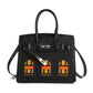 Women's Contrast Color House Platinum Kelly Fashionable Handbags