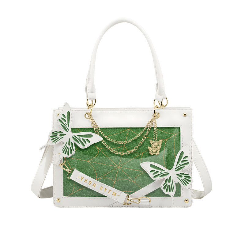 Sier Labyrinth Butterfly Cartoon Cross Body Tote Bags
