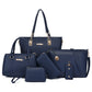 Spring Solid Color Litchi Pattern Mother Handbags