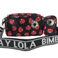 Women's Spanish Round For Flower Printed Crossbody Bags