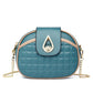 Women's Chain Round Versatile Plaid Textured Shoulder Bags