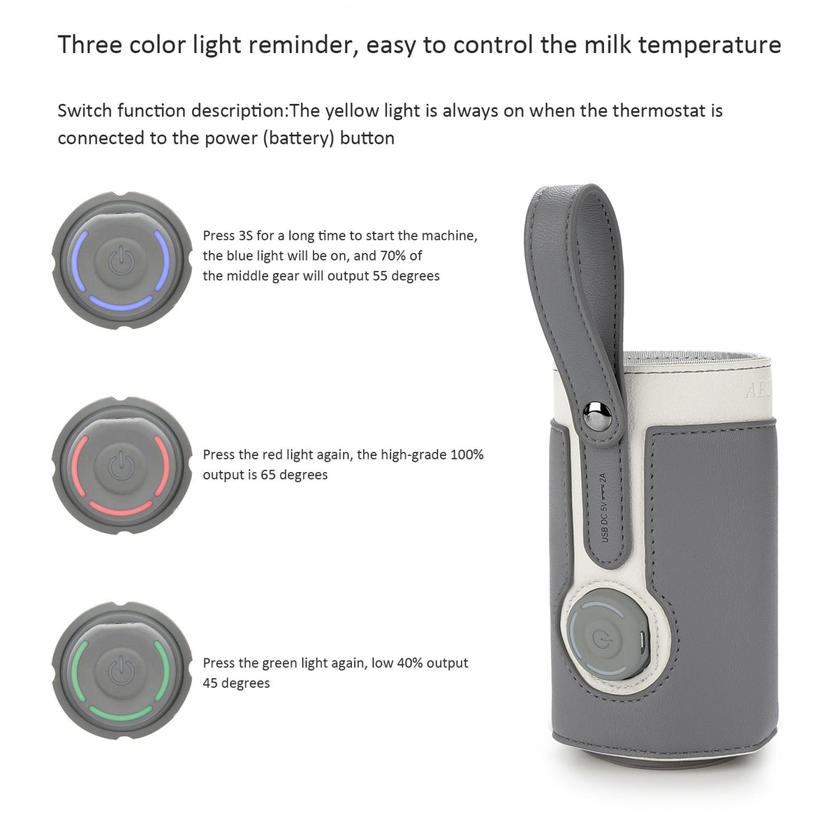 Third Gear Adjustable Heating Feeder Bottle Bags