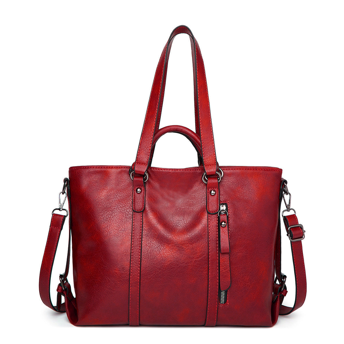 Women's Large Capacity Retro Oil Wax Skin Tote Bags