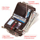 Men's Short Leather Zipper Vintage Cowhide Swiping Men's Wallets