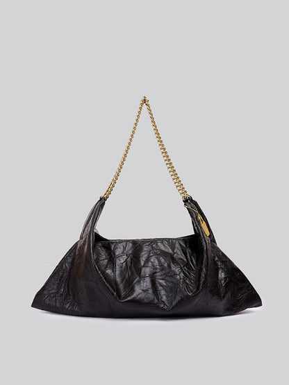 Women's Underarm Fashion Embossed Wrinkled Leather Retro Bags