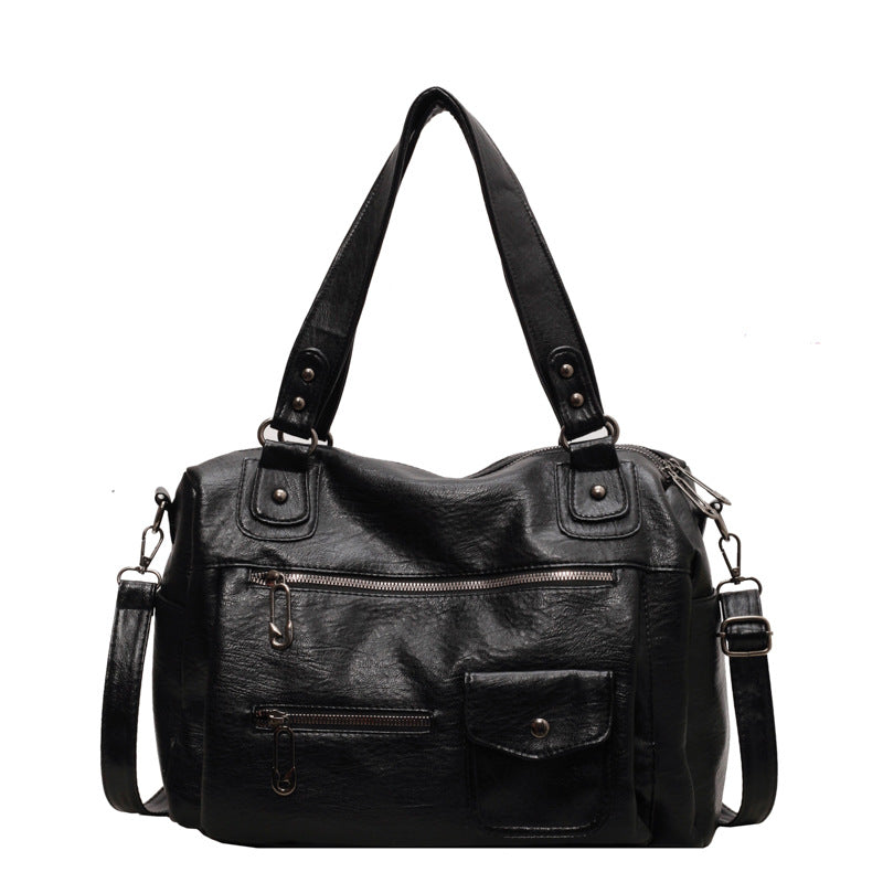 Women's Leather Commuter Vintage Large Capacity Totes Handbags