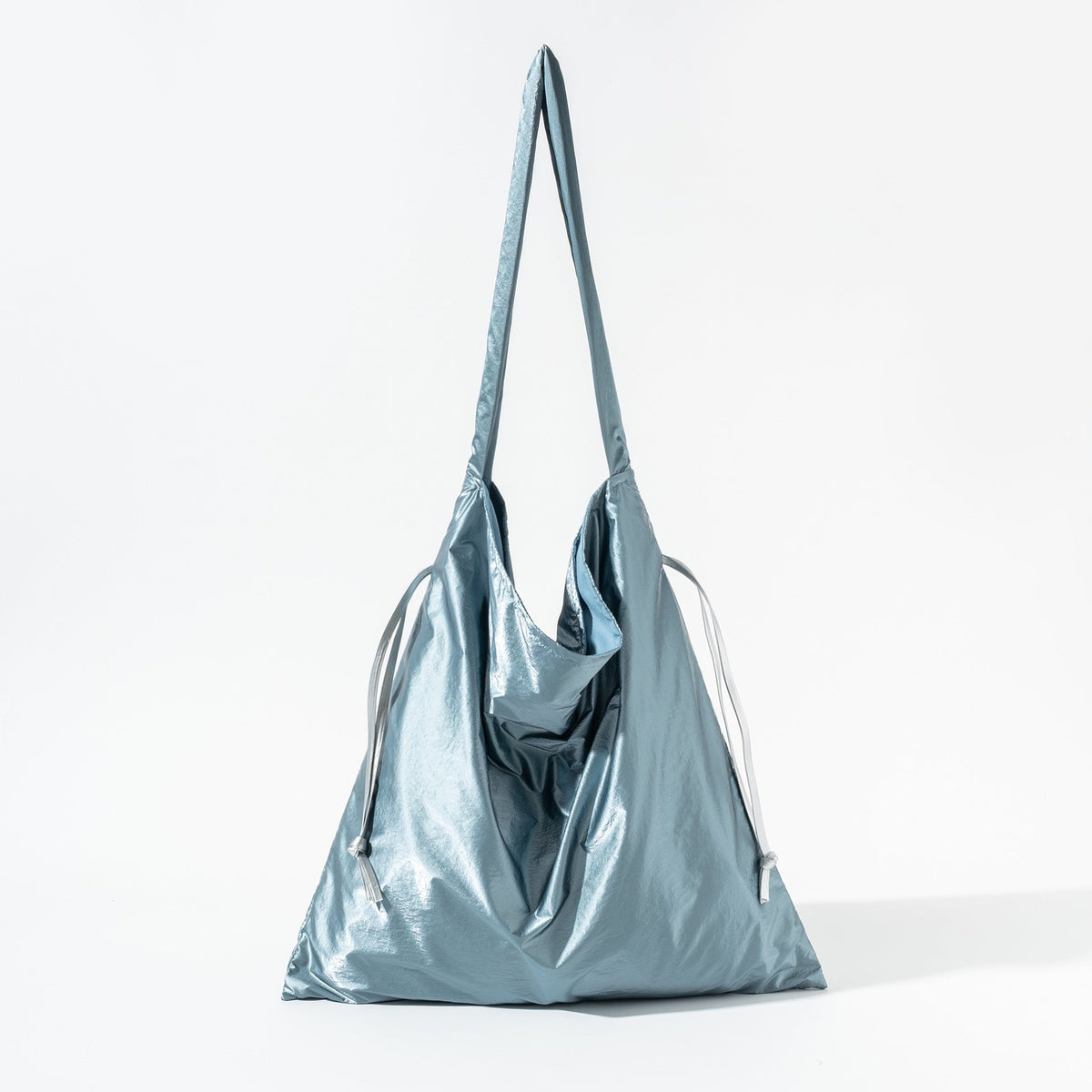 Glossy Drawstring Artistic Commuter Style Lazy Fashion Large Capacity Shoulder Bags