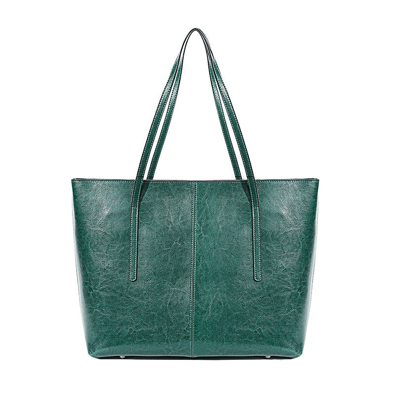 Women's Genuine Leather Western Style Texture Large Bags
