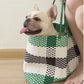 Women's White Plastic Woven Vegetable Basket Pet Shoulder Bags