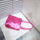 Women's Satin Color Matching Chessboard Plaid Underarm Armpit Bags