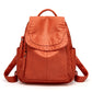 Women's Simple Large Capacity Fashion Soft Leather Backpacks