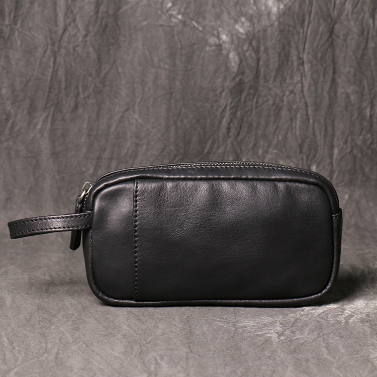 Women's & Men's Retro Genuine Leather Clutch First Layer Large Capacity Men's Handbags