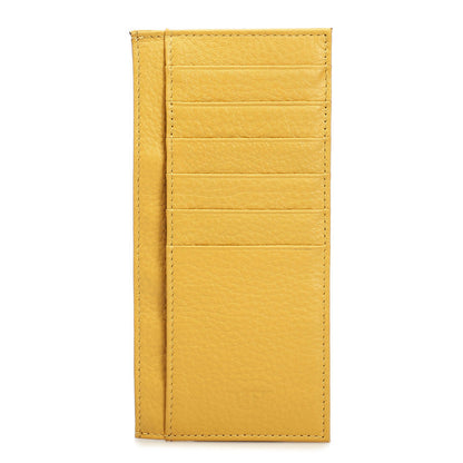 Layer Cowhide Korean Fashion Long Large Card Holder