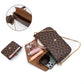 Women's Printed Plaid Chain Fashion Two-piece Crossbody Bags