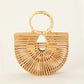 Women's Semicircle Niche Bamboo Hand-woven Beach Handbags