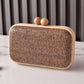 Frame Dinner Woven Fabric Clutch Daily Evening Bags