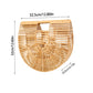 Women's Semicircle Niche Bamboo Hand-woven Beach Handbags