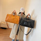 Women's Leather Fashion Retro Portable Packaging Clothes Travel Bags