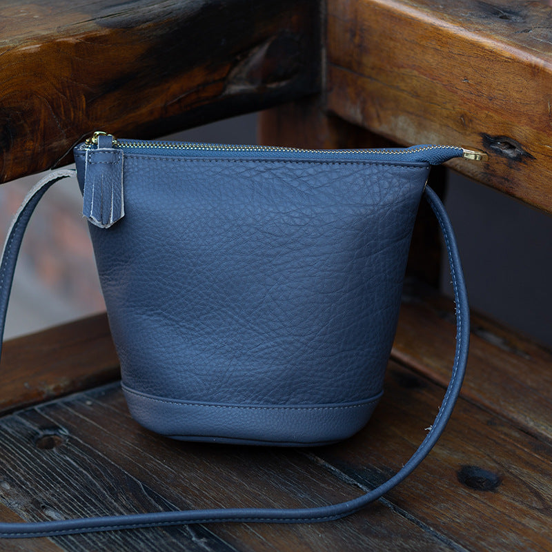 Handmade Simple Fashion Top Layer Leather Shoulder Bags