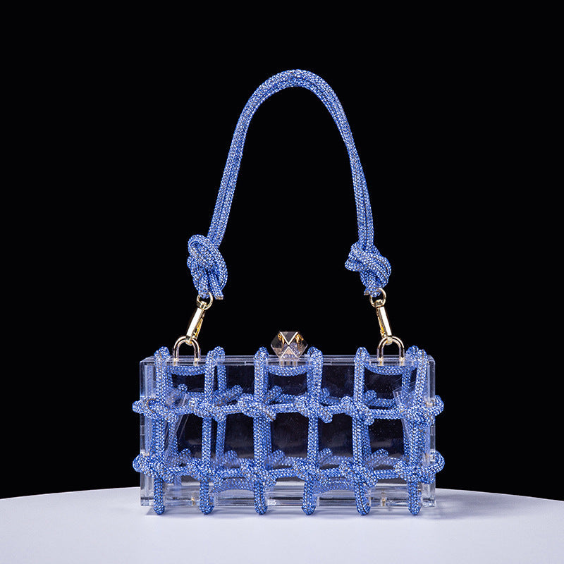 Storage Box Banquet Handcraft Braiding Rope Small Square Bags