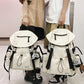 Men's Capacity Solid Color Trendy College Couple Backpacks