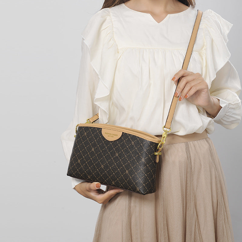 Women's Fashion Underarm Retro Printing Stylish Crossbody Bags