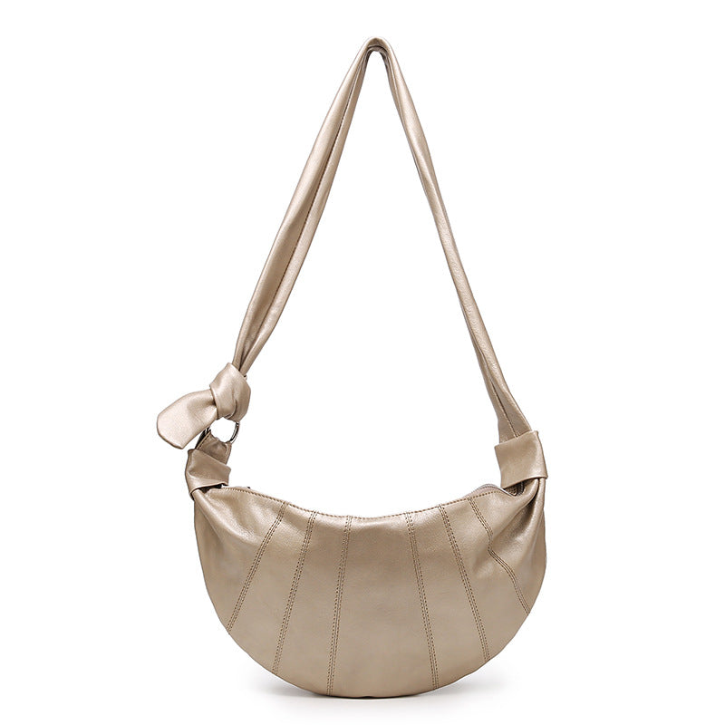 Women's Genuine Leather Croissant Soft Idle Style Waist Packs