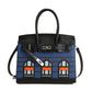 Women's Classic Contrast Color House Portable Shoulder Bags