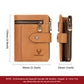 First Layer Cowhide Zipper Multiple Slots Pocket Men's Wallets