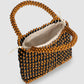 Women's Fashion With Wooden Beads Decoration Hand-woven Handbags