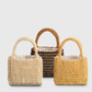 Women's Fashion With Wooden Beads Decoration Hand-woven Handbags