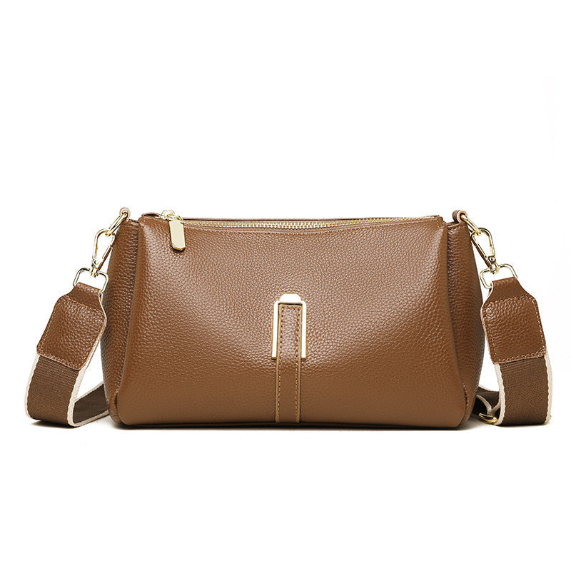 Women's Leather First Layer Cowhide Advanced Texture Small Square Bags